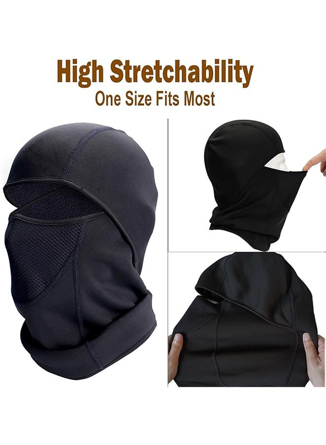 Full Face Mask Helmet For Motorcycl Thermal Elastic Breathable Winter Face Mask for Cold Weather Perfect for Skiing Ice Fishing Men,black	قناع وجه كامل للدراجات النارية، قناع شتوي حراري مرن يسمح بالتهوية، مثالي للطقس البارد، مناسب للتزلج وصيد الأسماك على الجليد، للرجال، أسود - Image 5